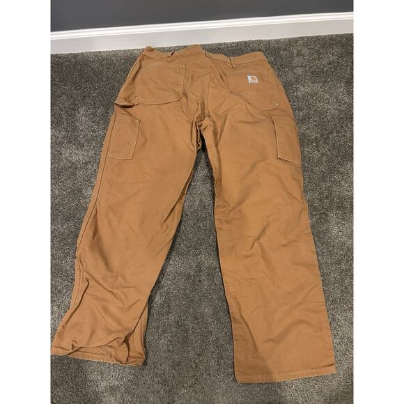 Carhartt B01‎ BRN Brown Cotton Canvas Double Knee Work Pants USA Made 40x30 - Picture 2 of 4